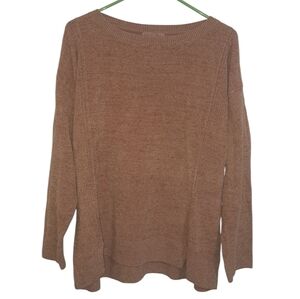 Barefoot Dreams Size Large CozyChic Ultra Lite Dockside Pullover Amber Glow